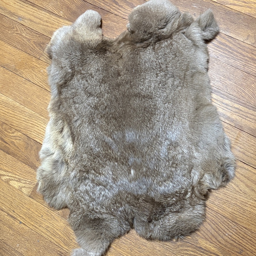 #0628 Brown Rabbit Fur Pelt 16x21 Approx for DIY or Display